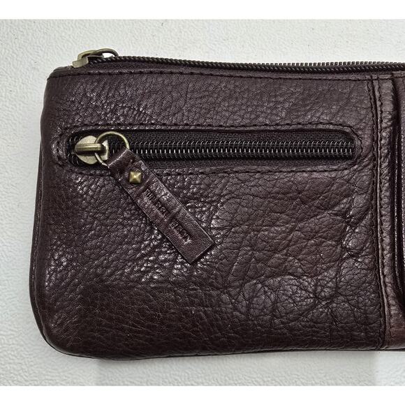 Vintage Eileen West Distressed Leather Wallet Long Brown Leather 9.5" - Picture 8 of 13